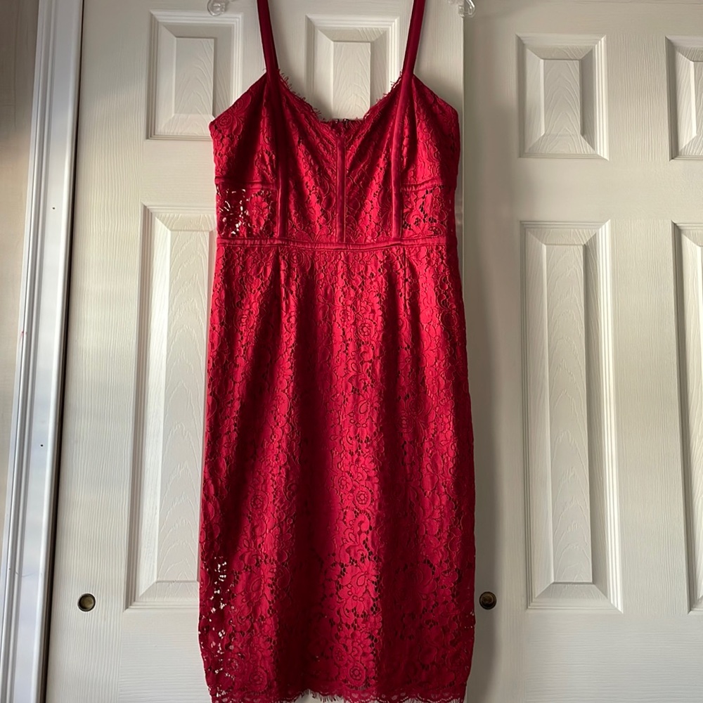 EXPRESS dress. Red Lacey slip dress. Size 12.
